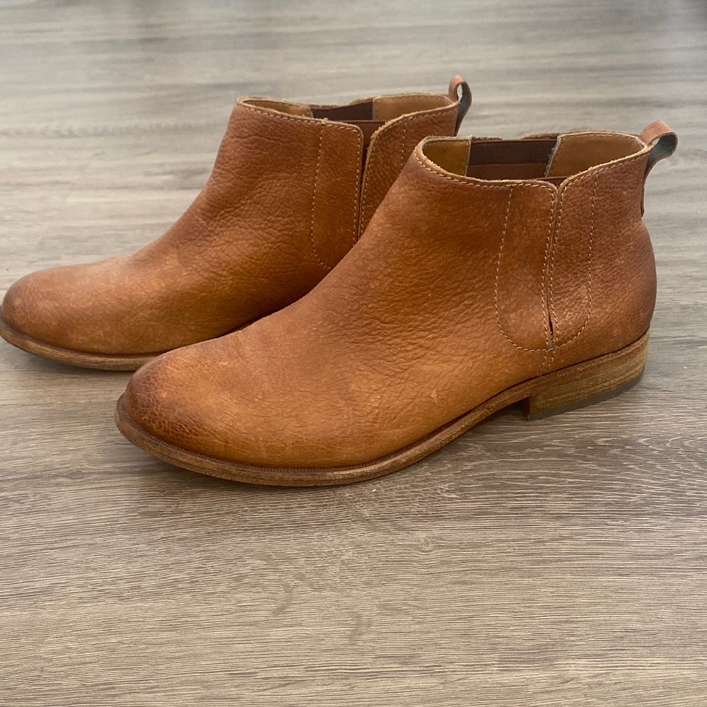 Women’s Kork-Ease Velma Tan Leather Ankle Boots Size 8